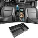 Floor Organizer Compatible with 2021-2026 Ford Transit Center Console Storage Organizer Under Seat Box Bin Cup Holder for Transit Accessories(Not for Transit Connect)