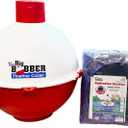 Hydration Station Float and Big Bobber Floating Cooler Bundle, Durable Inner Tube with Cup Holders & Mesh Bottom, Portable Drifter Cooler, Keeps Drinks Cold for Tubing, Boating & Outdoor Fun, 13.875" x 13.875"