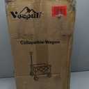 Vocpuli 40 L Collapsible Wagon Cart Foldable 500Lbs Weight Capacity 250L Heavy
