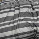 Amazon Basics 5-Piece Lightweight Microfiber Comforter Set with Sheets, Bed-in-a-Bag, Gray Calvin Striped Bedding, Twin/Twin XL