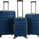 Rockland Melbourne Hardside 3 Piece Expandable Spinner Wheel Luggage Set, (20"/24"/28"), Navy