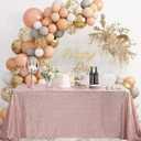 Pufogu 60"x120" Rose Gold Sequin Tablecloth Rectangular Glitter Rose Gold Table Cloths for Birthday Wedding Bridal Baby Shower Party Decorations