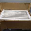 360 Configurable Freestanding Dog Gate with Door for Home,White