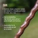 Brazos Handcrafted Wood Walking Stick, Twisted Oak, Ergonomic Style Handle, for Men & Women, Made in The USA, Brown, 48"