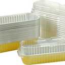 Aluminum Pans With Lids 50 Pack, 6.8oz Mini Cake Pans Loaf Baking Cups Muffin Tins,Disposable Baking Tins Baking Pans Holders For Brownie Mini Loaf Bread