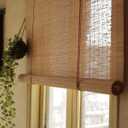 30" Wx64 H Bamboo Blinds Roller Shades for Indoor Window, Natural Light Filtering Bamboo Curtain Roll Up with Cord, Privacy Roman Shade for Interior/Exterior, Mounting Hardware Included