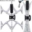 X-Shaped RV Stabilizer Wheel Chock (Allow Drill Adjust) Dual Axel RV Travel Trailer Camper Tire While Camping -2 Pack
