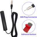 Universal Car Radio Antenna for AM/FM HD Radio - Hidden Windshield Adhesive Patch Antenna with DIN Plug, Compatible with Car Truck SUV Boat Stereo Receivers & Amplifiers