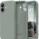 Magnetic for iPhone 17 Case, Compatible with MagSafe, [Full Camera Protection][Screen Protector] Silicone Shockproof Protective Phone Case for iPhone 17 6.3", Calke Green