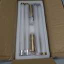 Brushed Gold LED Wall Sconces Set of 2 with Warm White Light