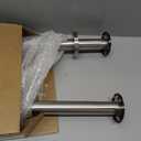 Toilet Grab Bar with Leg 24x28 Inch, ZUEXT Brushed Nickel Knurled Toilet Support Bar with Toilet Paper Holder, Stainless Steel Wall & Floor Mounted Bathroom Support Rail for Elderly Disabled Pregnant