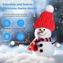 Amosfun 10Pcs Mini Knit Christmas Hat Small Santa Claus Cap Xmas Party Hat Ornament for Decoration Red