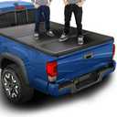 OSIAS 5FT Hard Solid TRI-FOLD Tonneau Cover For 2005-2026 Nissan Frontier Short Truck Bed Cover with Led Light
