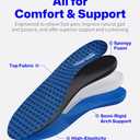 Walkhero Plantar Fasciitis Insoles - High Arch Support Inserts for Men and Women, Flat Foot Orthotic Insoles, Relieve Foot Pain and Fatigue (Mens 4-4 1/2 | Womens 6-6 1/2 Blue)