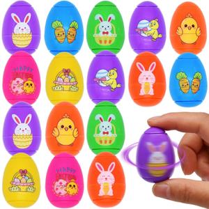 16 Pack Easter Egg Fidget Spinner Ball Toys for Kids Boys Girls Adults Easter Basket Stuffer & Easter Egg Fillers, Spinning Tops for Easter Party Favors Gifts