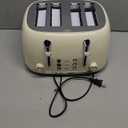 Mueller Retro Toaster 4 Slice with Extra Wide Slots Bagel, Defrost, and Cancel Function, 6 Browning Levels, Dual Independent Controls, Removable Crumb Tray and High Lift Levers, Beige