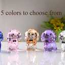 DOJOZ Crystal Puppy Cute Dog Lovely Desktop Statue Small Ornaments Home Decoration (Pink)