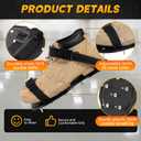 weyleity Gunite Spiked Shoes | Epoxy Floor Spiked Shoes with 1.1''/28mm Short Spikes, 1 Pair Epoxy Shoes for Epoxy Flooring Coating, Self-Leveling Floors, Overlays