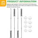Updated W10780045 Washer Suspension Rods Kit (4 Pack) by Techecook - Replacement for Whirlpool Kenmore Maytag Amana suspension rod W10537442 W10780053 WTW4616FW0 NTW4516FW0 NTW4516FW1 WTW4800BQ1