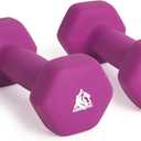 LIONSCOOL Set of 2 Neoprene Coated Dumbbell Hand Weights, Anti-Slip and Anti-Roll Hex Dumbbells in Pair for Strength Training, Resistance Training