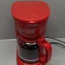 MELLERHOME 12-Cup Red Coffee Maker - Perfect for Home or Office, Borosilicate Carafe, Auto-Off, Reusable Filter, Anti-Drip, Keep-Warm Function, Clear Water Level Window, Red Kitchen Accessories