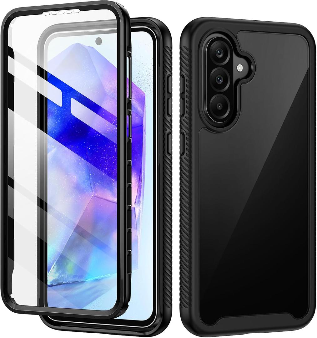 seacosmo Designed for Galaxy A56 A36 5G Phone Case, Full Body Shockproof Cover, with Built-in Screen Protector Slim Fit Protective Case for Samsung Galaxy A56 A36, Black