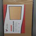 VIZ-PRO Cork Notice Board, 36 X 24 Inches, Cork Bulletin Board with Black Aluminium Frame