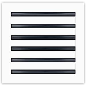 12x12 Modern AC Vent Cover - Decorative White Aluminum Air Vent - Standard Linear Slot Diffuser - Heating and Cooling Register Grille for Ceiling, Walls & Floors - Texas Buildmart
