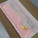 WOPITUES Floating Shelves with Metal Guardrail, Shelves for Wall Decor Set of 3, Wall Shelves for Bedroom, Bathroom, Kitchen, Living Room, Plants, Picture Frames, Art-Pink