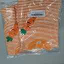 2 x Baby Boy Girl Easter Outfit Sweatshirt Romper Striped Carrot/Bunny Long Sleeve Bubble Romper Waffle Knit Bodysuit (3-6 Months, Orange)