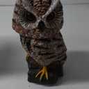 Owlsome Solar Tiger Owl with Flashing Eyes, Rotating Head, Hoot Sound, Motion Detector and Silent Mode, Plastic Owl Garden Sculpture, Garden Decoration