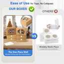 30 Pcs Bakery Boxes 8-In with Windows, Cookie Boxes Brown for Chocolate Covered Strawberries, Treats, Donuts, Cupcakes, and Candy Gift Giving 8x6x2.5 Inch