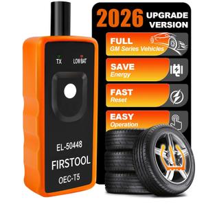 TPMS Relearn Tool for GM Tire Sensor, EL-50448 Auto Tire Monitoring System Activation Reset Tool, Tire Sensor Reset Tool OEC-T5, TPMS Programming Tool for GM Series Vehicles 2006-2024 (No Battery)