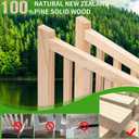 YOCAN Non-Painted Wood FreeStanding Pet Gate for Dogs,Wooden Dog Gates for Doorways, Stairs,The House, Dog Fences Indoor Puppy Gate-2 Panel H:23