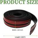 2 x 9.84Ft Windshield Rubber Seal for Car, Car Weather Stripping Trim T Shape Sealing Strip Sunroof Seal, Sunroof Front Rear Windshield Trim (1.06in)