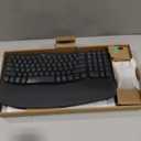 Logitech Wave Keys for Business, Wireless Ergonomic Keyboard with Cushioned Palm Rest, Secure Logi Bolt Technology, Bluetooth, Compatible with Windows/Mac/Chrome/Linux - Graphite