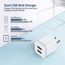 USB Wall Charger, LUOATIP 3-Pack 2.1A 5V Dual Port Cube Power Adapter Plug Block Charging Box Brick for iPhone 14 13 12 11 Pro Max SE XS XR X 8 7 6 6S Plus, Galaxy, LG, Moto, Android Phones