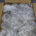 40 Pack Plastic Ribbed Wine Glasses, 14Oz Origami Disposable Wine Glasses Unbreakable Clear Plastic Cocktail Glasses Recyclable Shatterproof Reusable Wine Cups (14oz-Gold Rim 40pack)