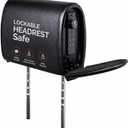 THE HEADREST Safe Vulcan Leatherette Headrest Safe - Passenger Seat, Black