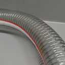 Frienda Heavy Duty Steel Wire Flexible Tubing with Fasteners PVC High Pressure Oil Drain Hose Tube Clear Wire Reinforced for Pond Marine Bilge Pump Garden Pool(6.6 Ft, 1-1/2Inch Id)