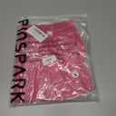 PINSPARK Athletic Shorts for Women High Waisted Workout Short 2 in 1 Running Shorts Gym Shorts with Zipper Pockets (Pink, S)