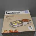 Bella 10"x 20" Ceramic Fold-n-Store Dual Temp Griddle, Fits-anywhere Kitchenware, EverGood Ceramic Nonstick Coating, 2 Temperature Zones up to 400F, Dishwasher Safe Drip Tray, 1500 Watt, Oatmilk