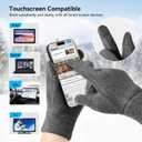5 x OZERO Winter Gloves Men Women: Touchscreen Thermal Polar Fleece Warm Glove for Running Driving Bike Cycling Black/Blue/Gray (Small, Gray(touching Fingertips))