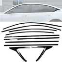 Stainless Steel Window Trim Chrome Delete for Cadillac CT5 2020+ Black Window Trim Blackout Kit