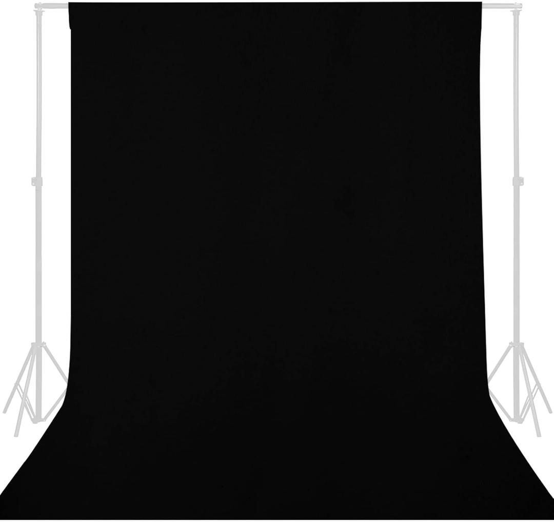 GFCC Black Backdrop - 10FTX20FT Black Photo Backdrop for Photoshoot Background for Photography Screen Video Recording Picture Background