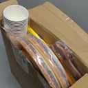 Havawish 340 Pcs Fall Plates and Napkins Party Supplies Thanksgiving Disposable Dinnerware Set Include Plates Napkins Cups Cutlery Tablecloth for Autumn Harvest Party Supplies, Serves 48 Guests