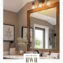 Bathroom Vanity Light Fixture, HWH 3-Light Farmhouse Vanity Lights Over Mirror Bathroom Lighting Fixtures with Clear Striped Glass Shade, Oil-Rubbed Bronze Finish, 5HZG97B-3W ORB