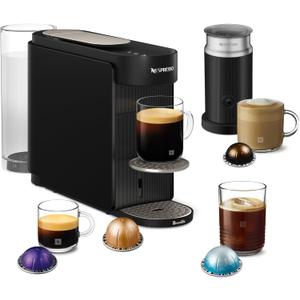 Nespresso Vertuo Up Coffee Machine with Milk Frother, Ink Black
