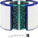 TP04 Replacement Filter Compatible with Dyson HP04 DP04 TP05 DP05 Air Purifier Sealed Two Stage Pure Cool Fan Combi 360° Glass HEPA Filter & Activated Carbon Filter, #969048-01