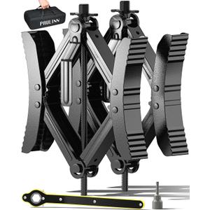PAULINN Camper RV Wheel Chock Stabilizer 2 Sets for Travel Trailers Heavy Duty X Chocks Fits 3.5" To 12" Wheel Gaps